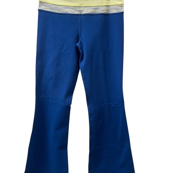 lululemon athletica Pants - lululemon athletica Blue and Yellow Flare Leggings